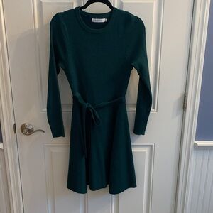 Chic Green Long Sleeve Dress